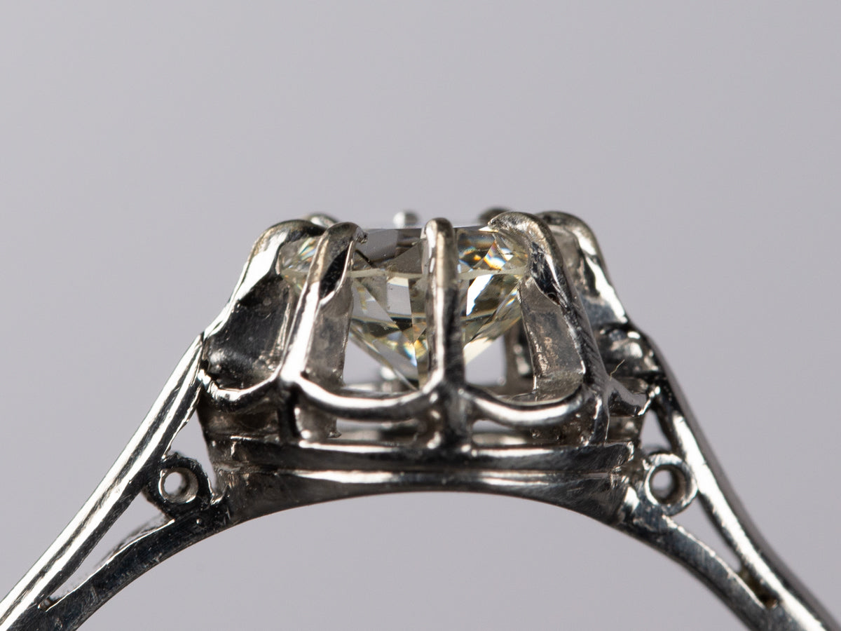 オールドヨーロピアンカット　ダイヤモンド　ジャポニズムリング 1920年代 ダイヤモンド プラチナ 18金 オールドヨーロピアンカット