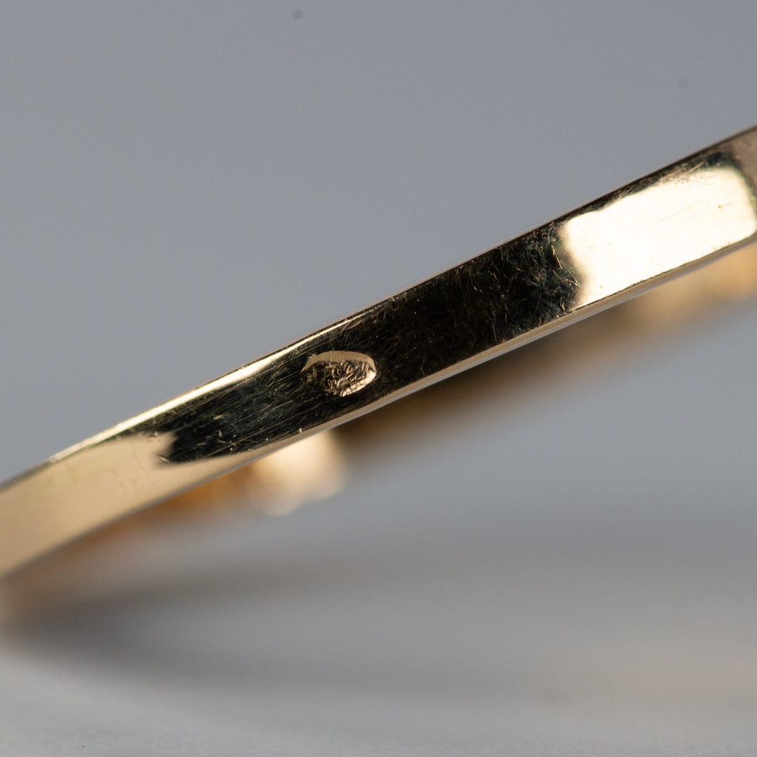 アンティーク ペルピニャンガーネットのマーキーズリング