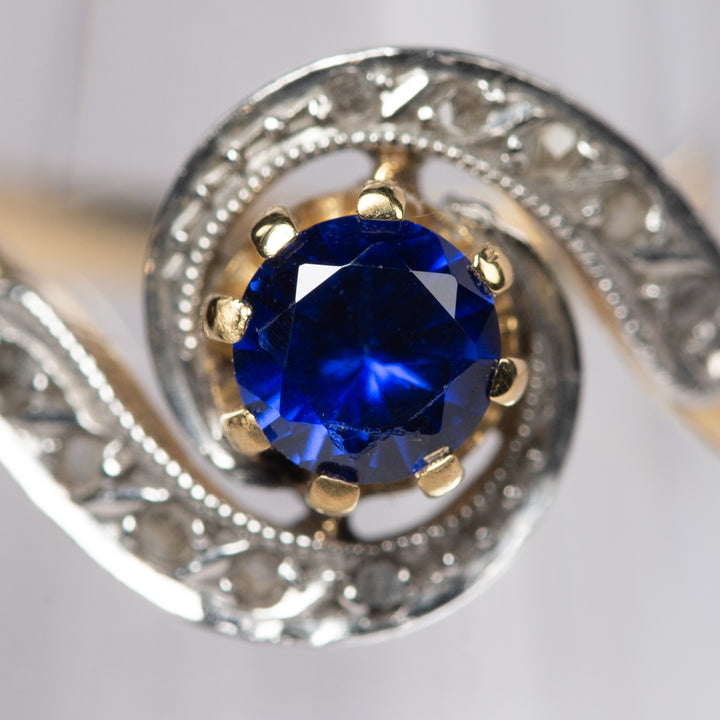 ブルーサファイアのトゥルビヨンリング